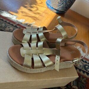 Sole Terra Gold wedge sandals - size 39